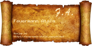 Feuermann Atala névjegykártya